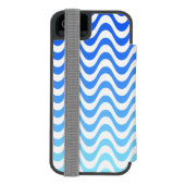 Verloopblauwe golven incipio iPhone portemonnee hoesje (Agenda Achterkant)