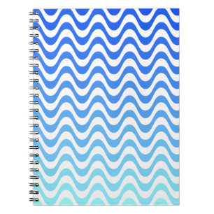 Verloopblauwe golven notitieboek