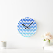 Verloopblauwe golven ronde klok (Huis)