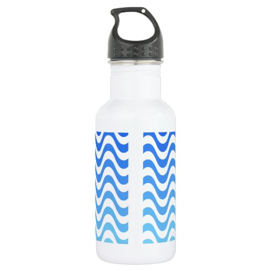 Verloopblauwe golven waterfles (Achterkant)