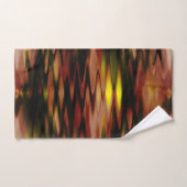 Verloopbruin tot geel vormend abstract zigzag bad handdoek (Handdoek)
