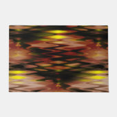Verloopbruin tot geel vormend abstract zigzag deurmat (Voorkant)