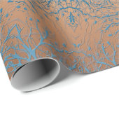 Verloopbruine bronzen zijdevormig sierdeksel cadeaupapier (Rol Hoek)
