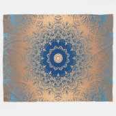 Verloopbruine bronzen zijdevormig sierdeksel fleece deken (Voorkant (Horizontaal))