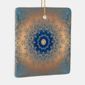 Verloopbruine bronzen zijdevormig sierdeksel keramisch ornament (Rechts)