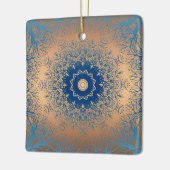 Verloopbruine bronzen zijdevormig sierdeksel keramisch ornament (Links)