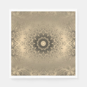 Verloopbruine bronzen zijdevormig sierdeksel servet