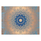 Verloopbruine bronzen zijdevormig sierdeksel tafelkleed (Voorkant (Horizontaal))