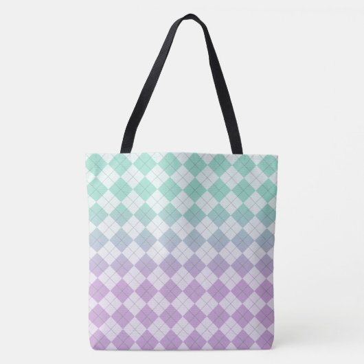 Verloopcirkels - Licht Paars en groen Tote Bag (Voorkant)