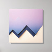 Verloopdriehoeken – Indigo naar Lila Abstract Canvas Afdruk (Voorkant)