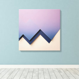 Verloopdriehoeken – Indigo naar Lila Abstract Canvas Afdruk