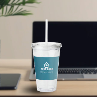 Verloopend Turquoise Gezondheidslogo Merkpromotie Acryl Drinkbeker