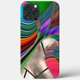 Verloopgebogen strepen en metaalschuim, over... Case-Mate iPhone case