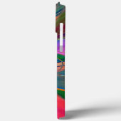 Verloopgebogen strepen en metaalschuim, over... Case-Mate iPhone case (Achterkant / Links)