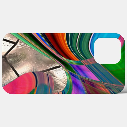 Verloopgebogen strepen en metaalschuim, over... Case-Mate iPhone case (Achterkant (horizontaal))