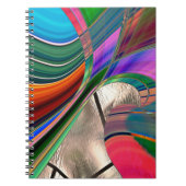 Verloopgebogen strepen en metaalschuim, over... notitieboek (Voorkant)