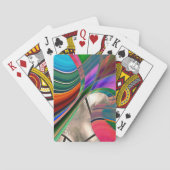 Verloopgebogen strepen en metaalschuim, over... pokerkaarten (Achterkant)