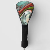 Verloopgebogen strepen in verouderde kleur, meer d golfheadcover (Voorkant)