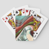 Verloopgebogen strepen in verouderde kleur, meer d pokerkaarten (Achterkant)