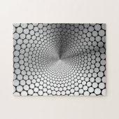 Verloopgradiënt optische illusielhoek zilver/zwart legpuzzel (Horizontaal)