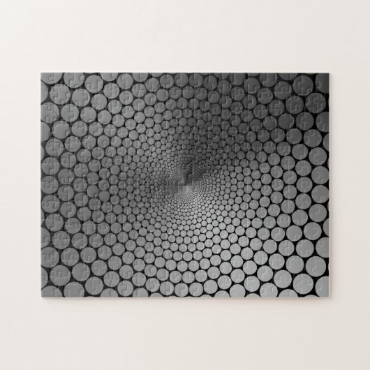 Verloopgradiënt optische illusielshoek/zwarte NOIR Legpuzzel (Horizontaal)