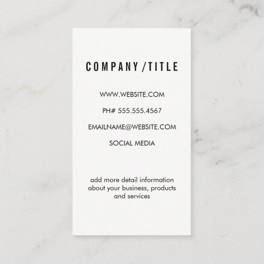 Verloopgradiënt Visitekaartje (Achterkant)