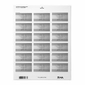 Verloopgrijs | Monogram Terugkeeradres Etiket (Full Sheet)