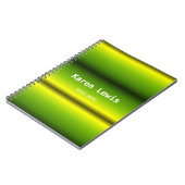 Verloopgroen en geel notitieboek (Linkerzijde)