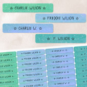 Verloopgroene blauwe kleur Gecodeerde waterdichte Labels