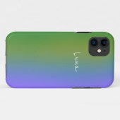 Verloopkleur Gepersonaliseerd iPhone 11 Hoesje (Achterkant (horizontaal))