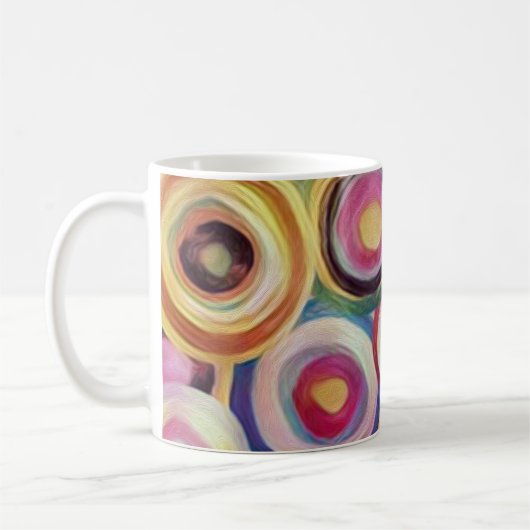 Verloopkleur, ruwe textuur achtergrond. koffiemok (Links)