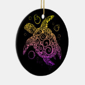 Verloopkleur Zee - Schrootschildertekening, Zee sc Keramisch Ornament (Rechts)