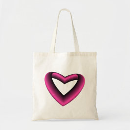 Verloopkleurd hart tote bag