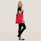 Verloopkleuren Rood in Golfpatroon Tote Bag (Op model)