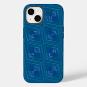 Verlooplijnpatroon 01.Green Blue BG Case-Mate iPhone Case (Achterkant)