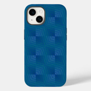 Verlooplijnpatroon 01.Green Blue BG Case-Mate iPhone 14 Hoesje