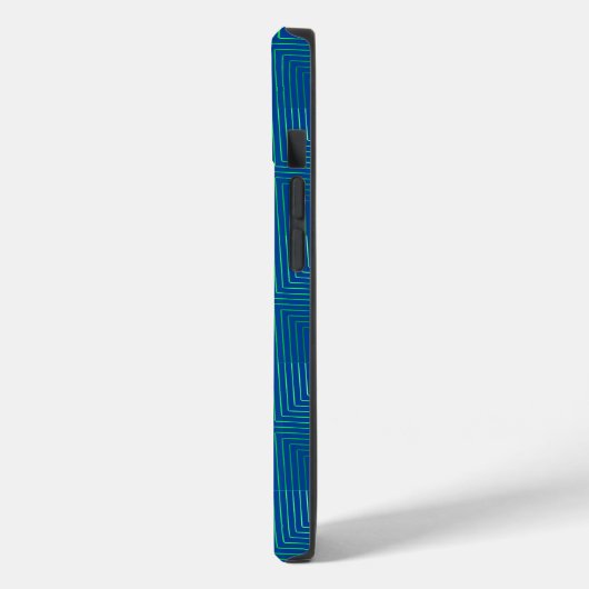 Verlooplijnpatroon 01.Green Blue BG Case-Mate iPhone Case (Achterkant / Links)