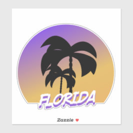 Verlooppalmen Paarse ventilatie Sticker