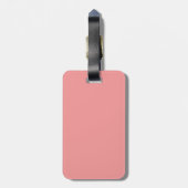 Verlooppasta roze strepen met aangepaste naam bagagelabel (Achterkant verticaal)