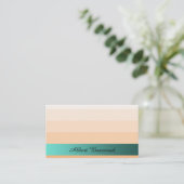 Verlooppatie met Blauwgroen aangepaste tekst voor  Visitekaartje (Staand voorkant)