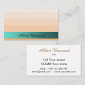 Verlooppatie met Blauwgroen aangepaste tekst voor  Visitekaartje (Voorkant / Achterkant)