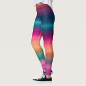Verlooppatroon lijn regenboogtextuur leggings (Links)