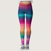 Verlooppatroon lijn regenboogtextuur leggings (Voorkant)