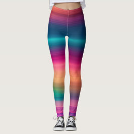 Verlooppatroon lijn regenboogtextuur leggings
