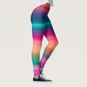Verlooppatroon lijn regenboogtextuur leggings (Rechts)