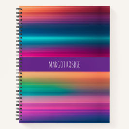 Verlooppatroon lijn regenboogtextuur notitieboek