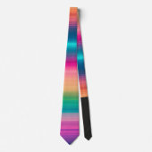 Verlooppatroon lijn regenboogtextuur stropdas (Voorkant)