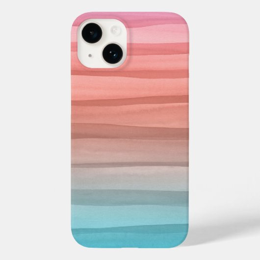 Verlooppatroon Waterverf lijnen met meerdere kleur Case-Mate iPhone Case (Achterkant)