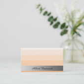 Verlooppeach met Silver Banner Custom Text Visitekaartje (Staand voorkant)