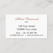 Verlooppeach met Silver Banner Custom Text Visitekaartje (Achterkant)